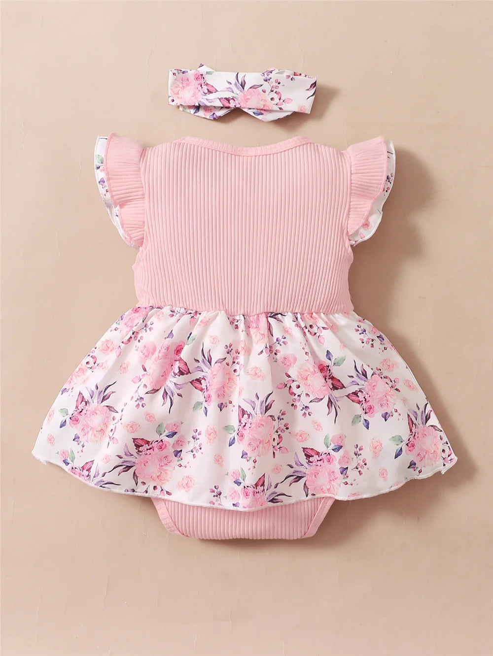 0-18 Months Baby Girl Floral Romper Dress