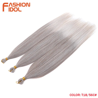 Ombre Silver Grey Crochet Hair Extensions