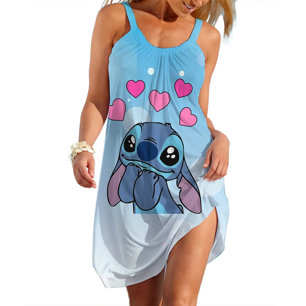 Disney Stitch Sling Sexy Loose Dress