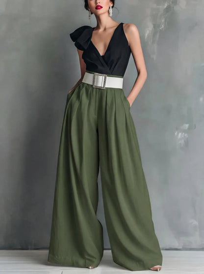 High-Waist Loose Casual Pants