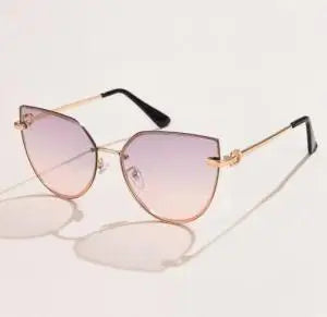 Cat Eye Vintage Rimless Sun Glasses