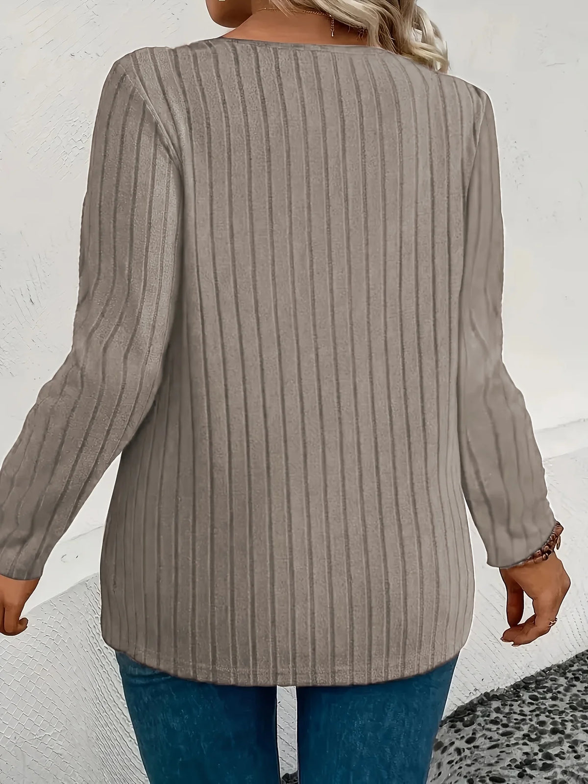 Plus Size Elegant Casual Loose T-Shirt Temperament Long sleeve T-Shirt