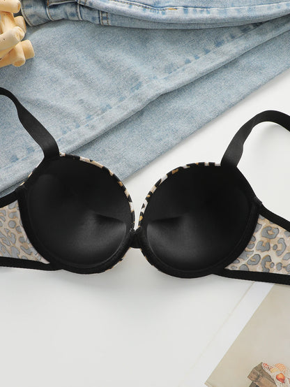 Sexy leopard print bra set lingerie