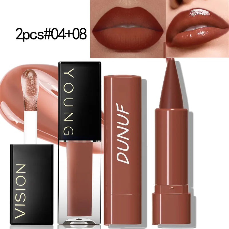 Lip Liner Pen with Matte Velvet Lipstick