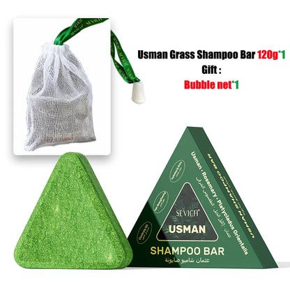 120g Usman Grass Herbal Shampoo Soap Hair Loss Treat Hair Growth Hair Care