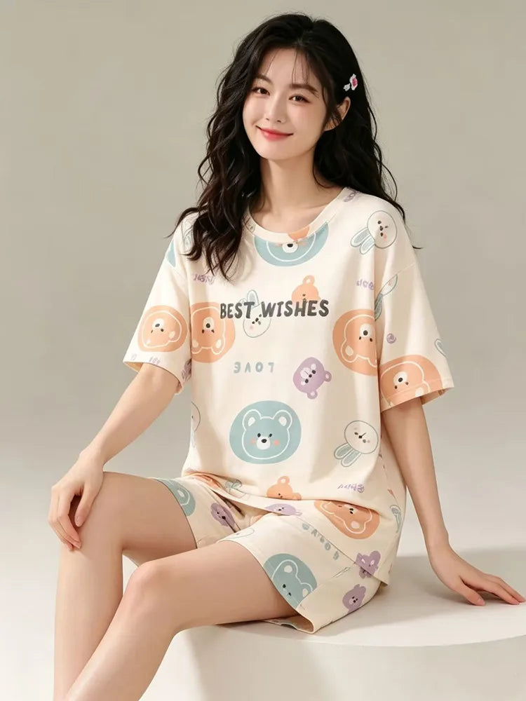 Short Summer Pajamas Sleep Lounge Pajamas Sets