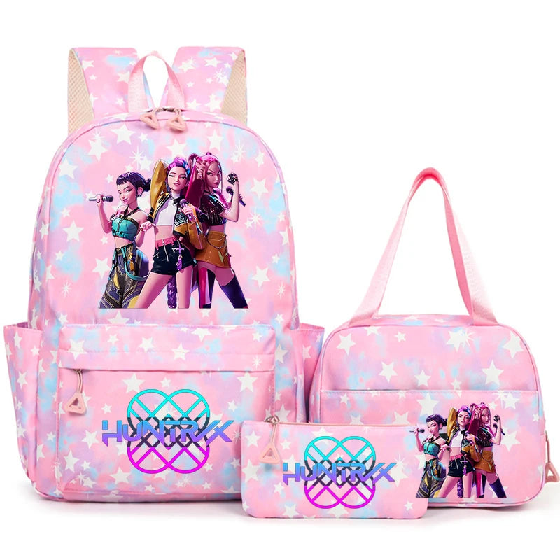 3Pcs/Set KPop Demon Hunter School Bags