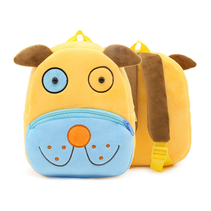 Cartoon cute plush animal backpack school