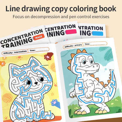 Maze Game Book Puzzle Colorful Pages for Age 3-8