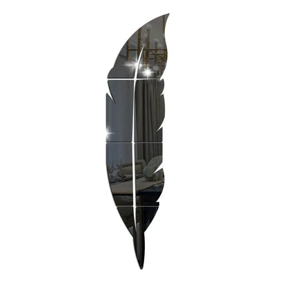 3D Dancing Feathers Mirror Wall Stickers