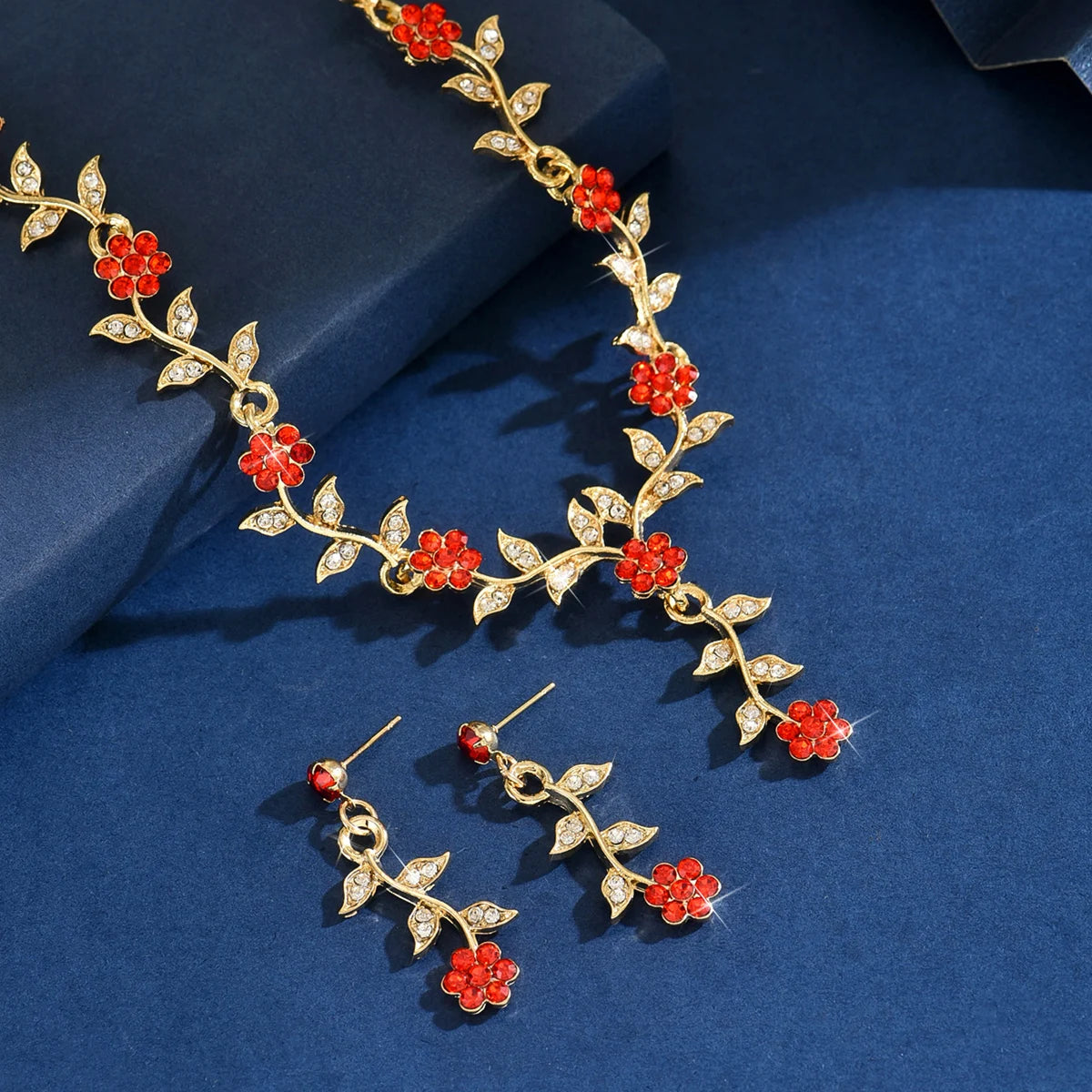 Flower Necklace Jewelry Set