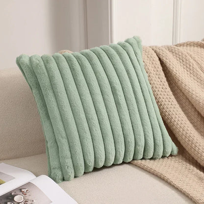 Faux Rabbit Fur Cushion Cover Plush Pillow Cover