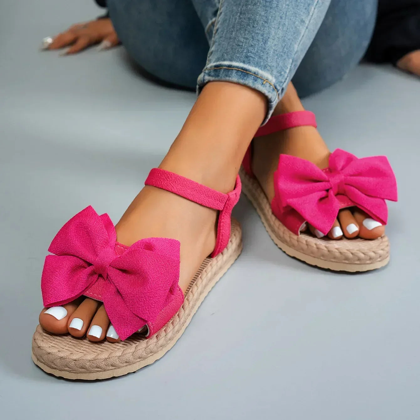 Lightweight Casual Bow Tie Flat Slippers