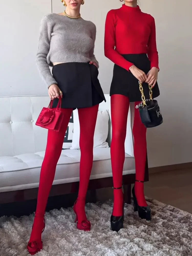 Red Sexy Slim Elegant Socks