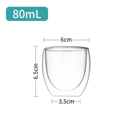 Transparent Glass Coffee Cup Mug