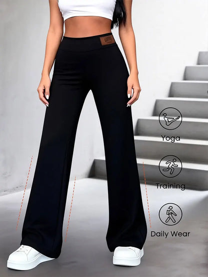 High Waisted Straight Leg Pants Stretchy Elegant Jeans