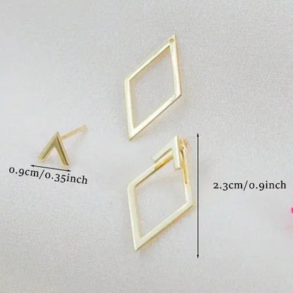 DANA Geometric Square Triangles Stud Earrings