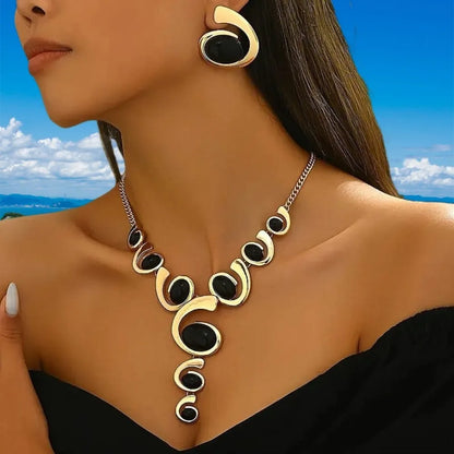 3Pcs/Set Geometric Jewelry Elegant Vintage Bohemian Spiral Snail Coil Set