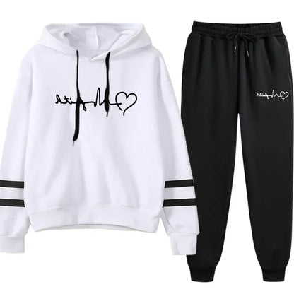 Hooded Sweatshirt Jogger Pants Casual Outfit