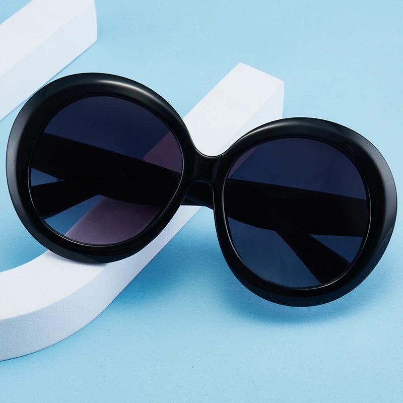 Retro Big Round Frame Sunglasses