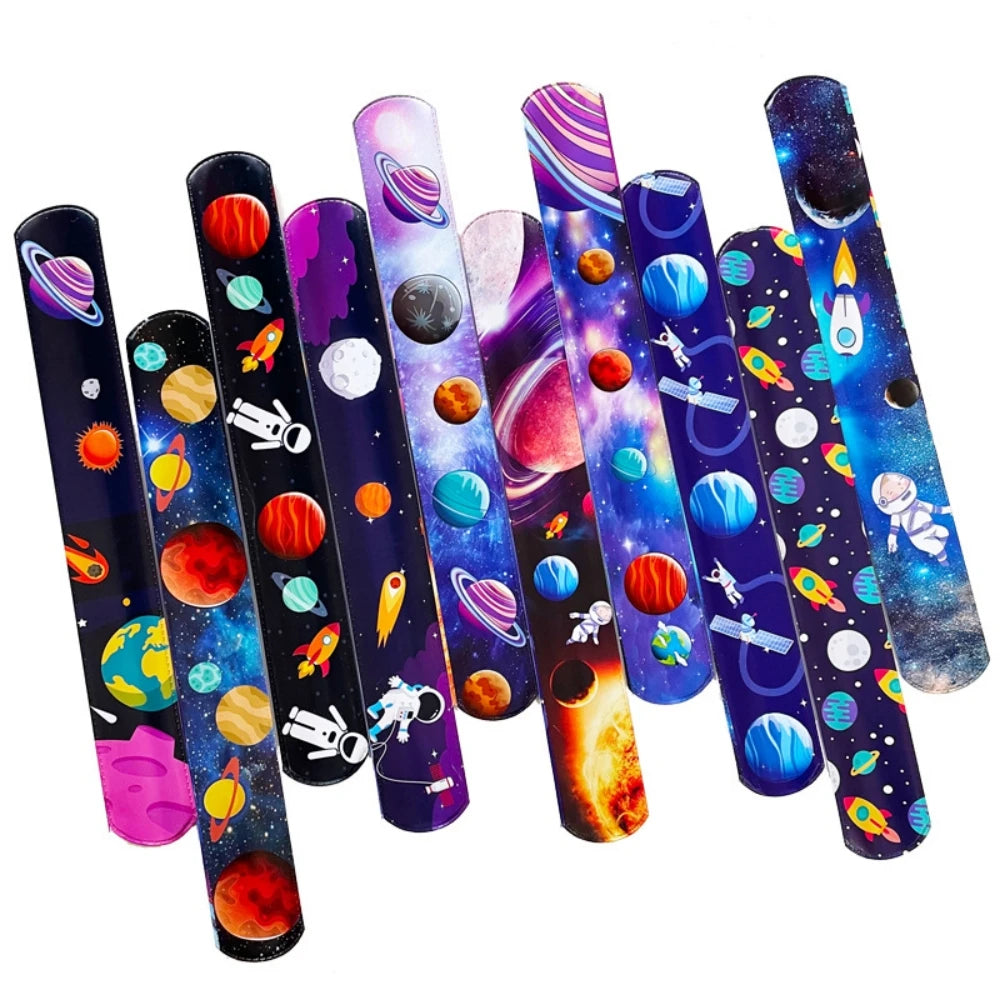 10-50 Pcs Cartoon Space Astronaut Theme Clapping Circle Wristband