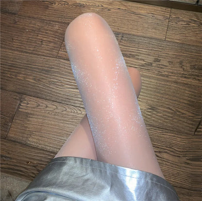 Sexy Polka Dot Silk Bow/Heart Thin Nylon Socks