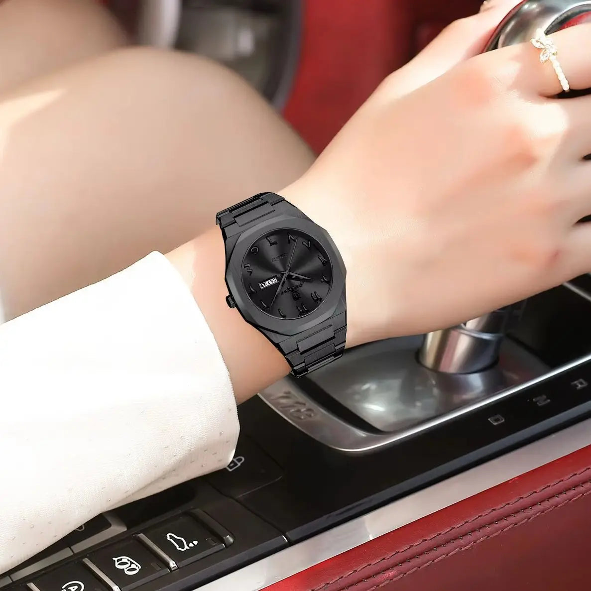 Elegant Quartz Stainless Steel Luxury Wristwatch