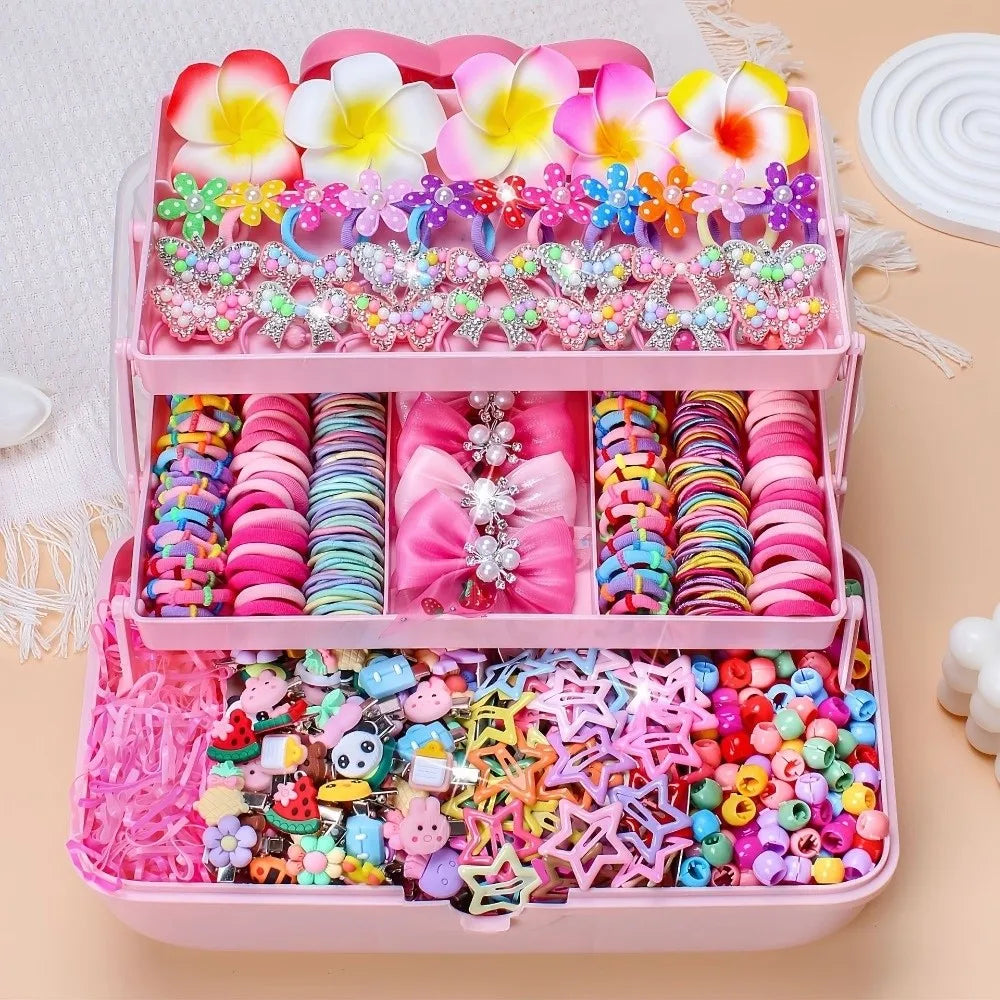 Bow High Elastic Hair Accessories Set No Hurt Hair Colorful Girls Hair Bands