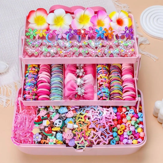 Bow High Elastic Hair Accessories Set No Hurt Hair Colorful Girls Hair Bands