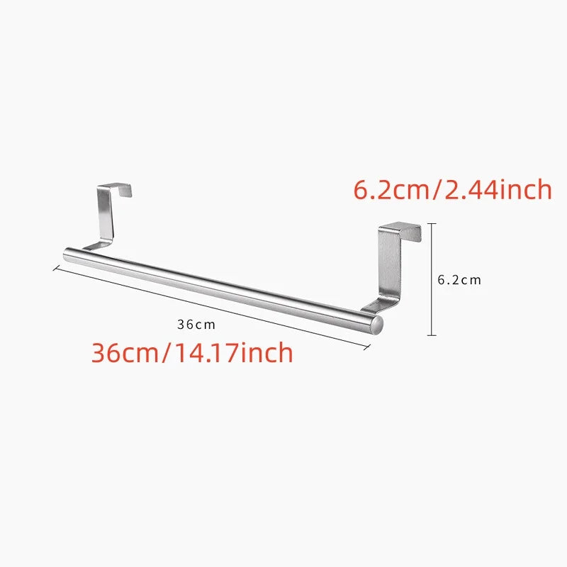 Stainless Steel Towel Rack Over Door Towel Bar Hanging Holder