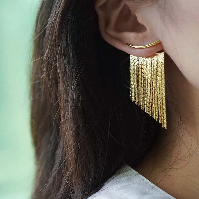 Long Statement Tassel Earrings