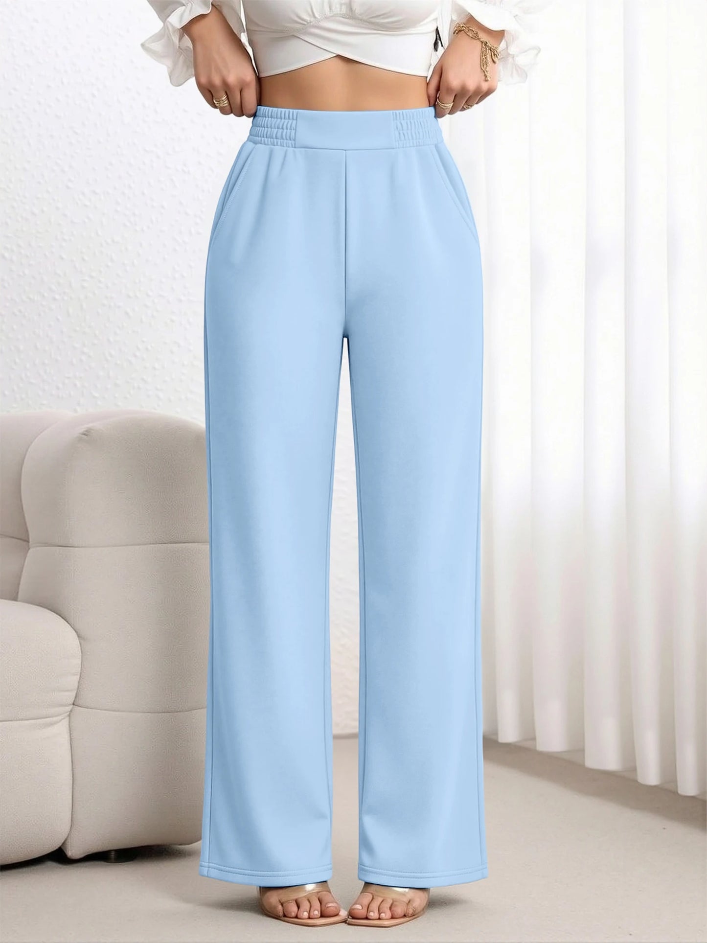 Streetwear High Waist Wide Leg Pants