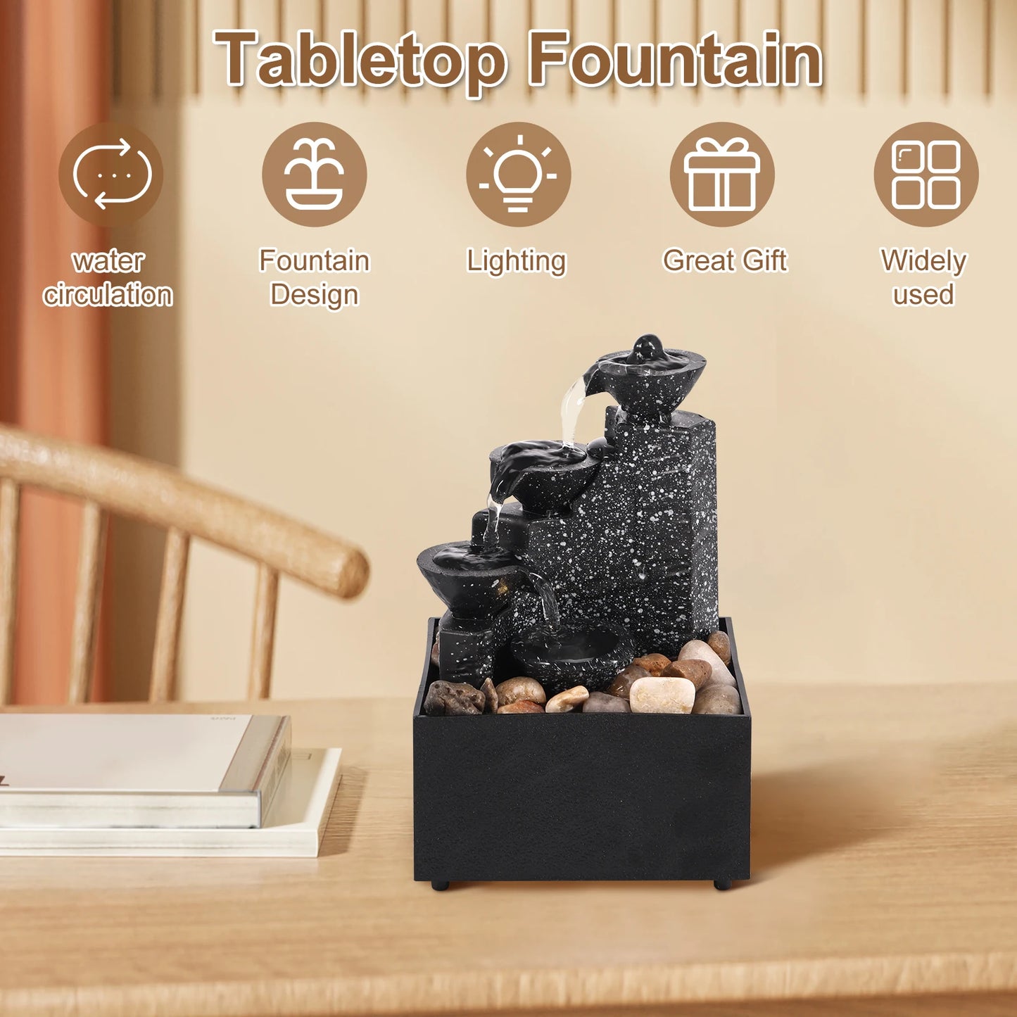 Tabletop Waterfall Home Decoration