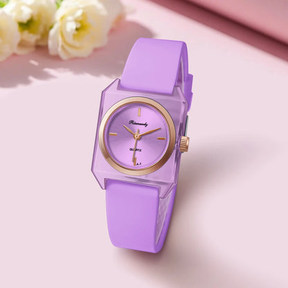 Silicone Strap Quartz Clock Wristwatch