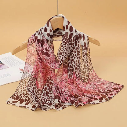 Chiffon Long Silk Scarf Turban