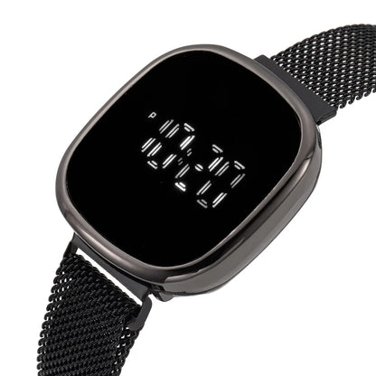Steel LED Digital Electronic Wristwatch
