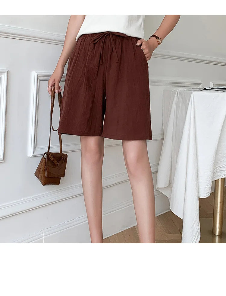 Casual Cotton High Waisted Pants