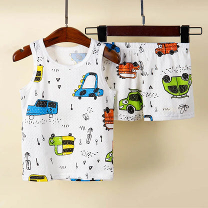 Cat Pajamas Sleeveless Sleepwear Set