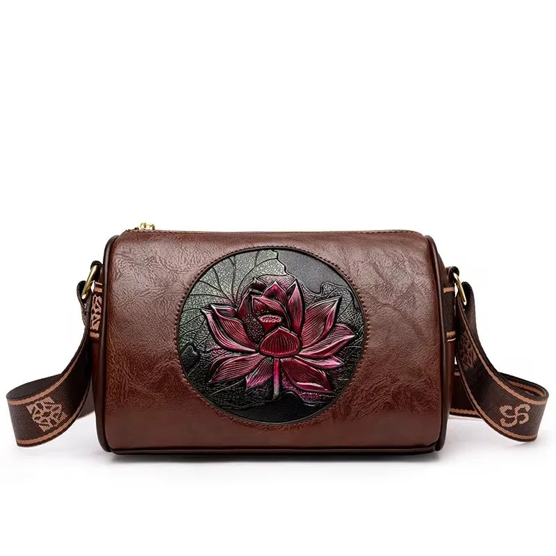 Leather Alligator Crossbody Bag
