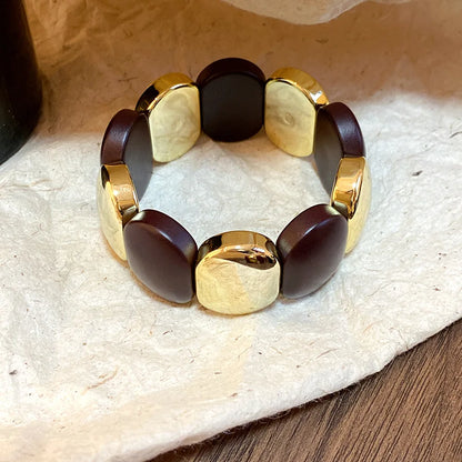 Multi-style Round Splicing Elastic Rope Resin Bracelets