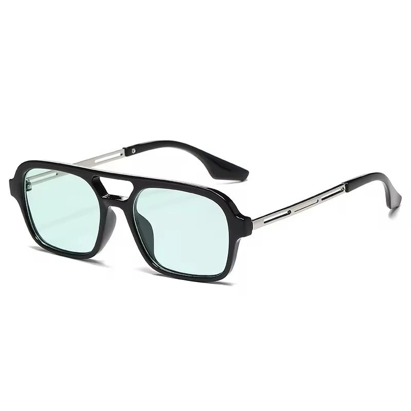 Square Small Frame Double Beam Sunglasses