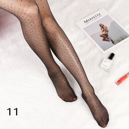 Sexy love Dot Silk Thin Faux Tattoo  Socks