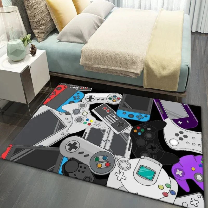 1PC Cyberpunk Style Gamepad Crystal Velvet Carpet