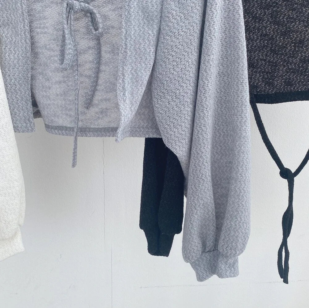 Thin White Cardigan Korean Sleeve Short Top