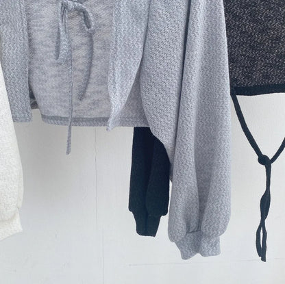 Thin White Cardigan Korean Sleeve Short Top