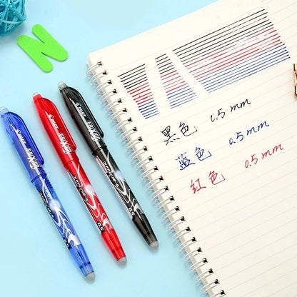 Pilot Erasable Gel Pen Magic Blue Black Red Ink 0.5mm Erasable Refill