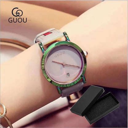 Luxury Stainless Steel Colorful Straps Purple Watches
