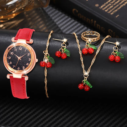 DANA Dial Quartz Strap Cherry