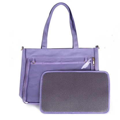 Big Ita Black with Insert Japanese Cute Straps Transparent Shoulder Bag
