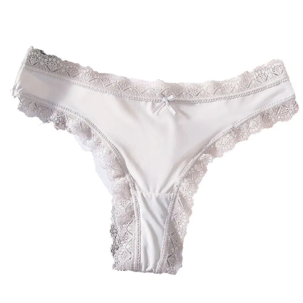 Ice Silk Cotton Crotch Low Waist Lingerie